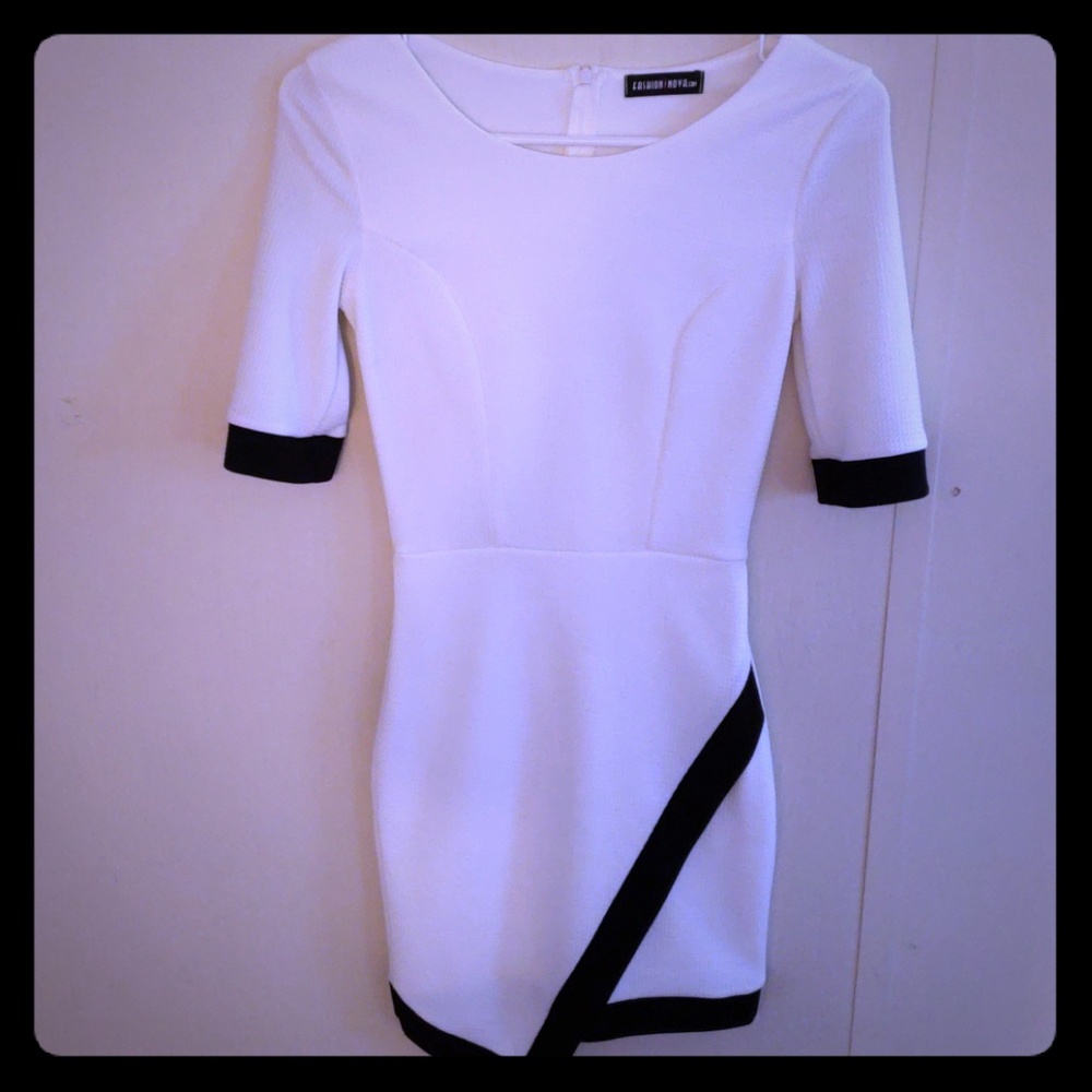 White mini dress.